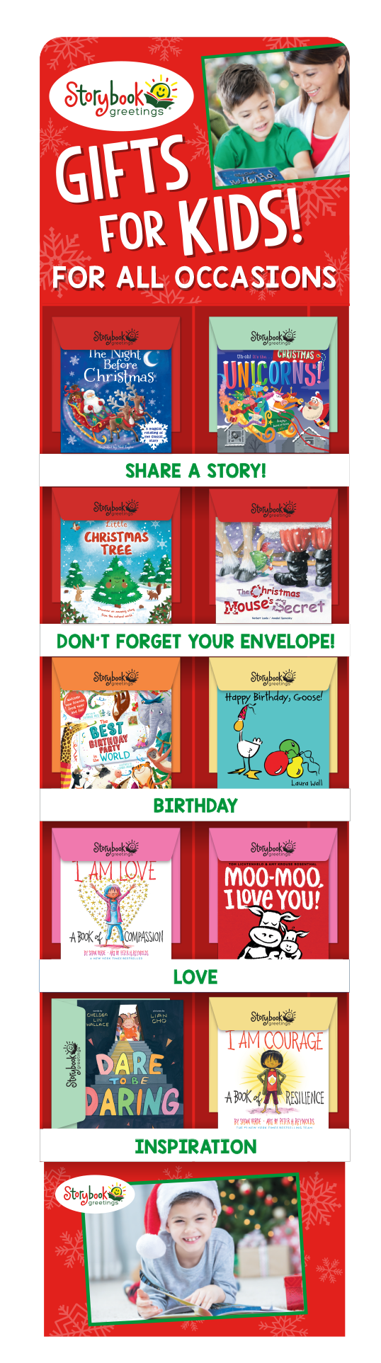 Storybook Greetings 10 Pocket Floor Display