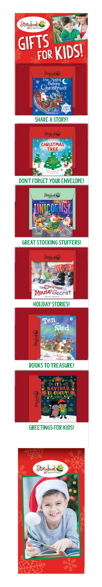 Storybook Greetings 6 Pocket Mini Side Wing Display